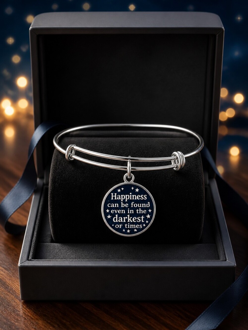 Alex And Ani Harry Potter Silver Charm Bracelet with Inspirational Quote - Picture 2 of 4
